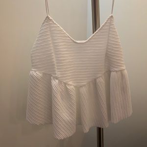 Zara White Baby Doll Top in size S